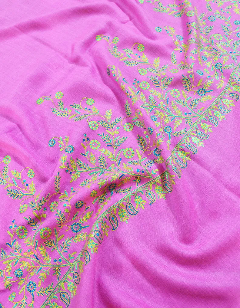 pink embroidery pashmina shawl 8377