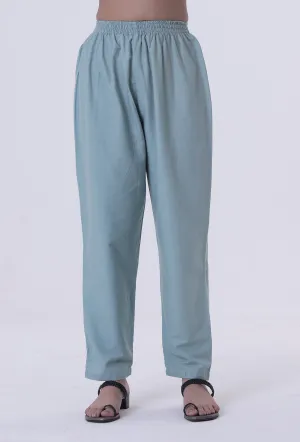 Plain Blue Cotton Pant