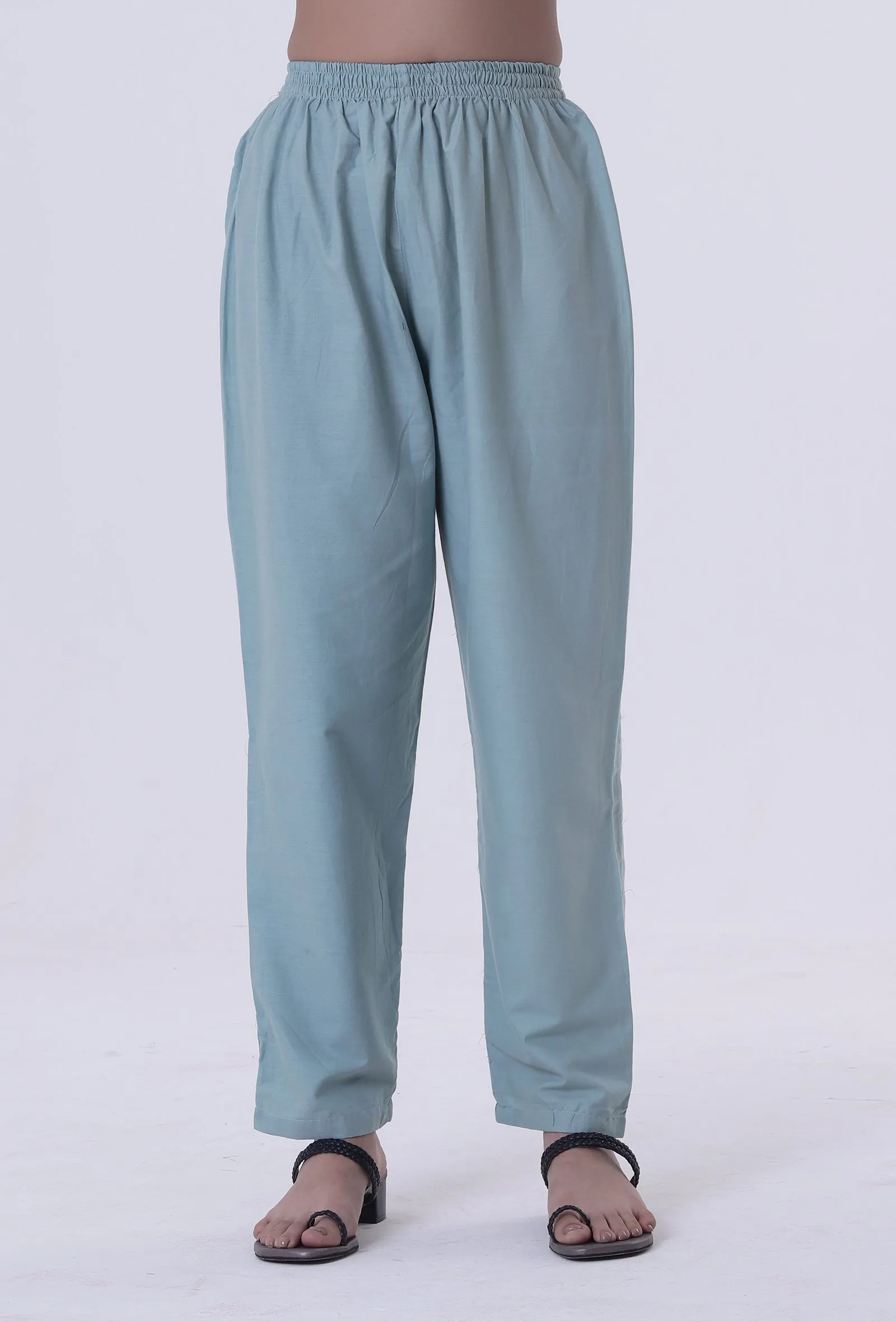 Plain Blue Cotton Pant