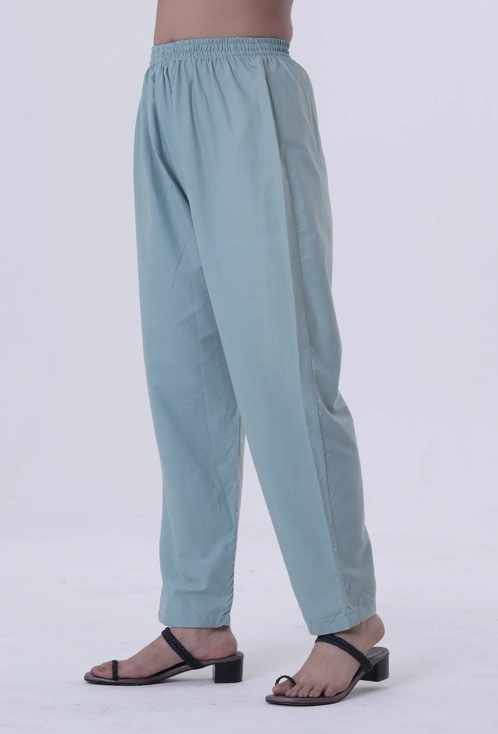 Plain Blue Cotton Pant