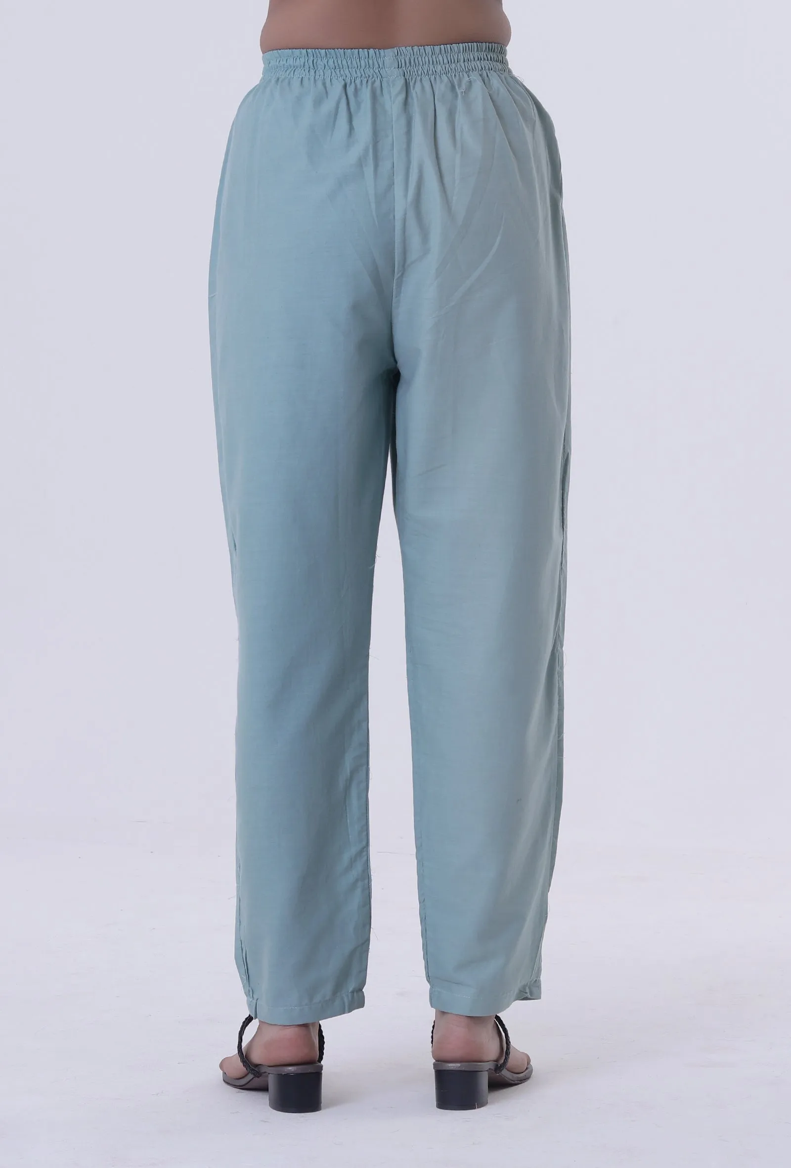 Plain Blue Cotton Pant