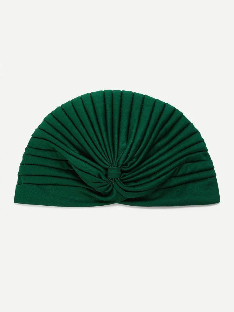 Pleated Plain Turban Hat