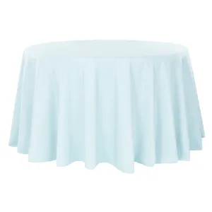 Polyester 120" Round Tablecloth - Baby Blue