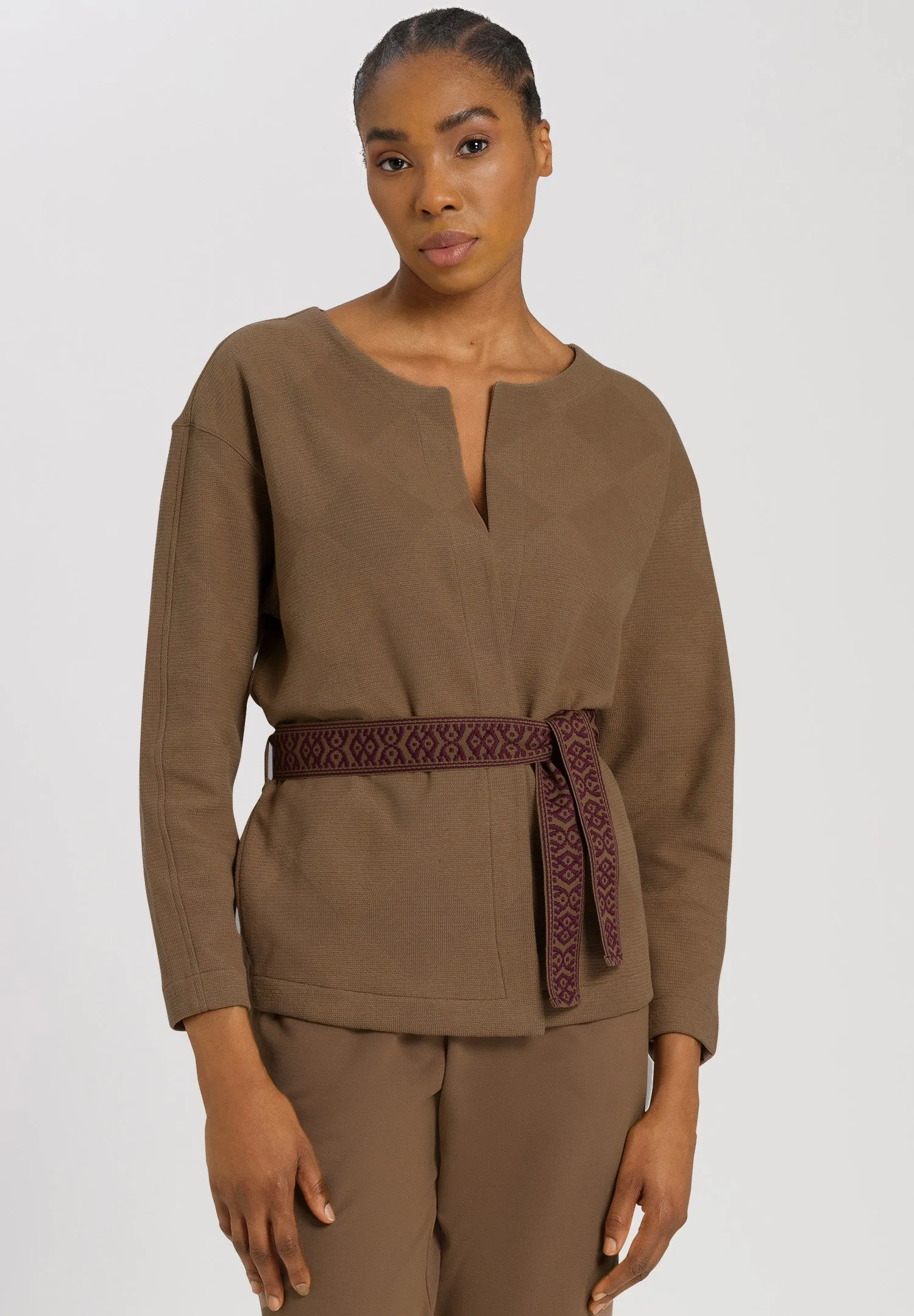 Pure Comfort Belted Cardigan | Walnut 78679-2821