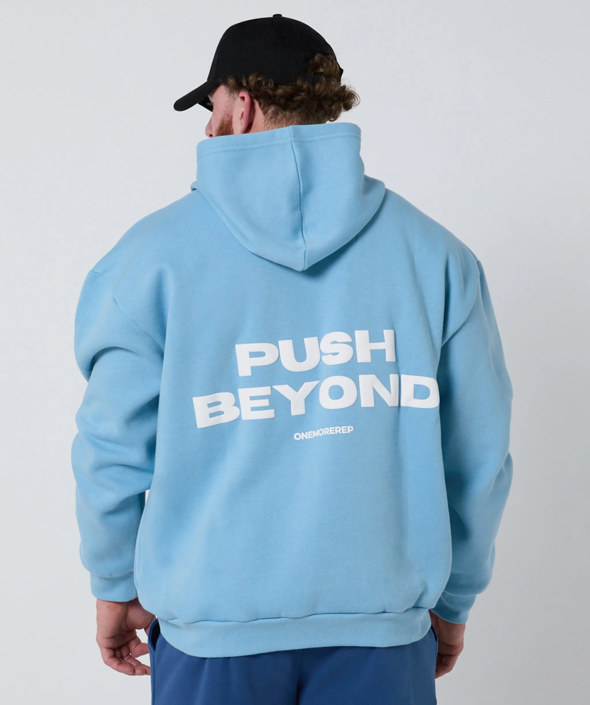 Push Beyond Oversize Hoodie Ice Blue