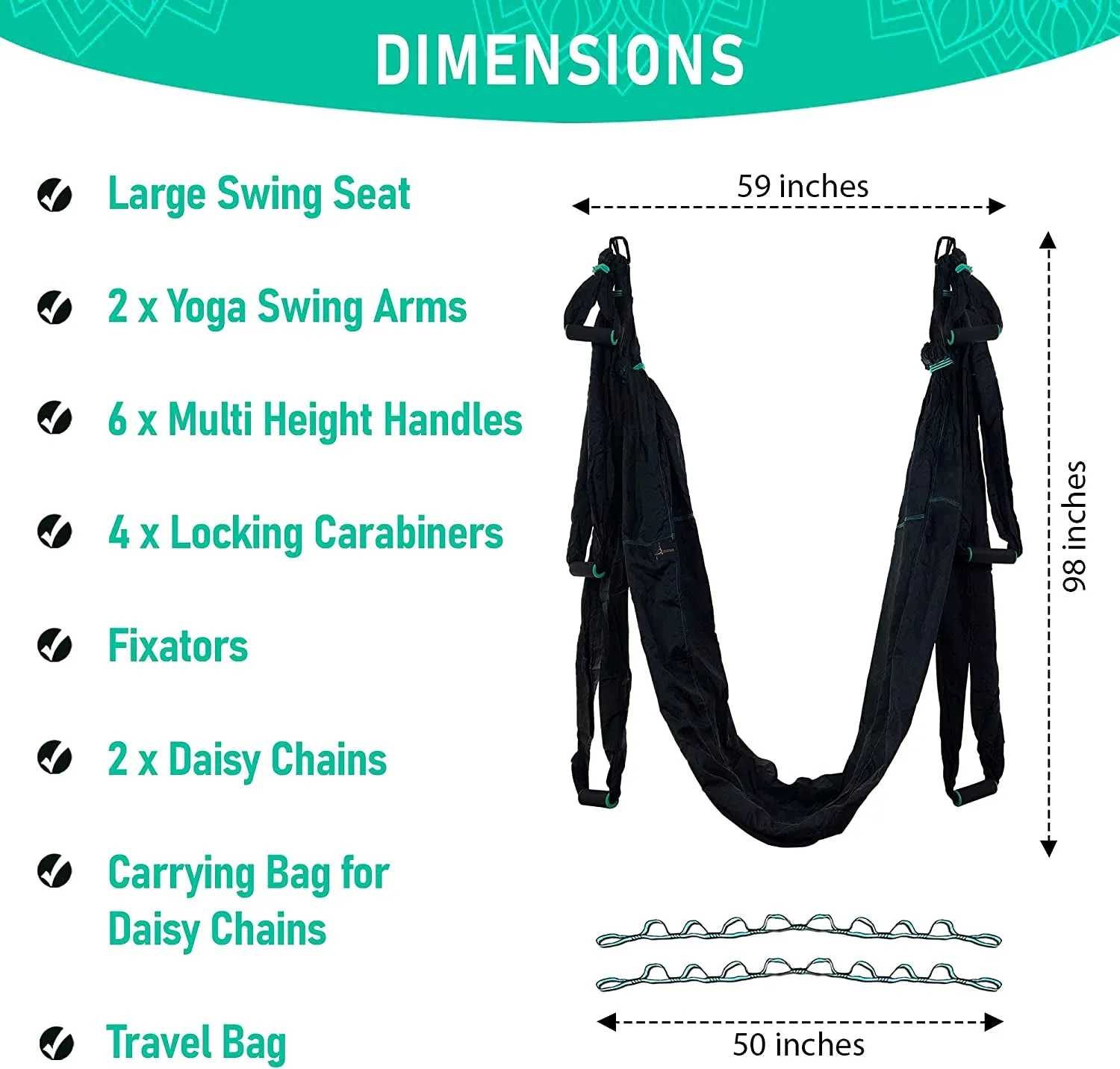 "Deluxe Aerial Hammock Yoga Swing Set - Ultimate Flying Sling for Indoor & Outdoor Inversion Therapy"