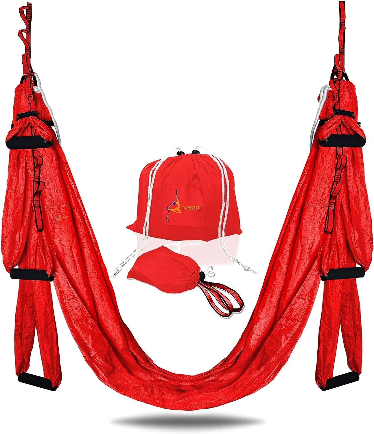 "Deluxe Aerial Hammock Yoga Swing Set - Ultimate Flying Sling for Indoor & Outdoor Inversion Therapy"