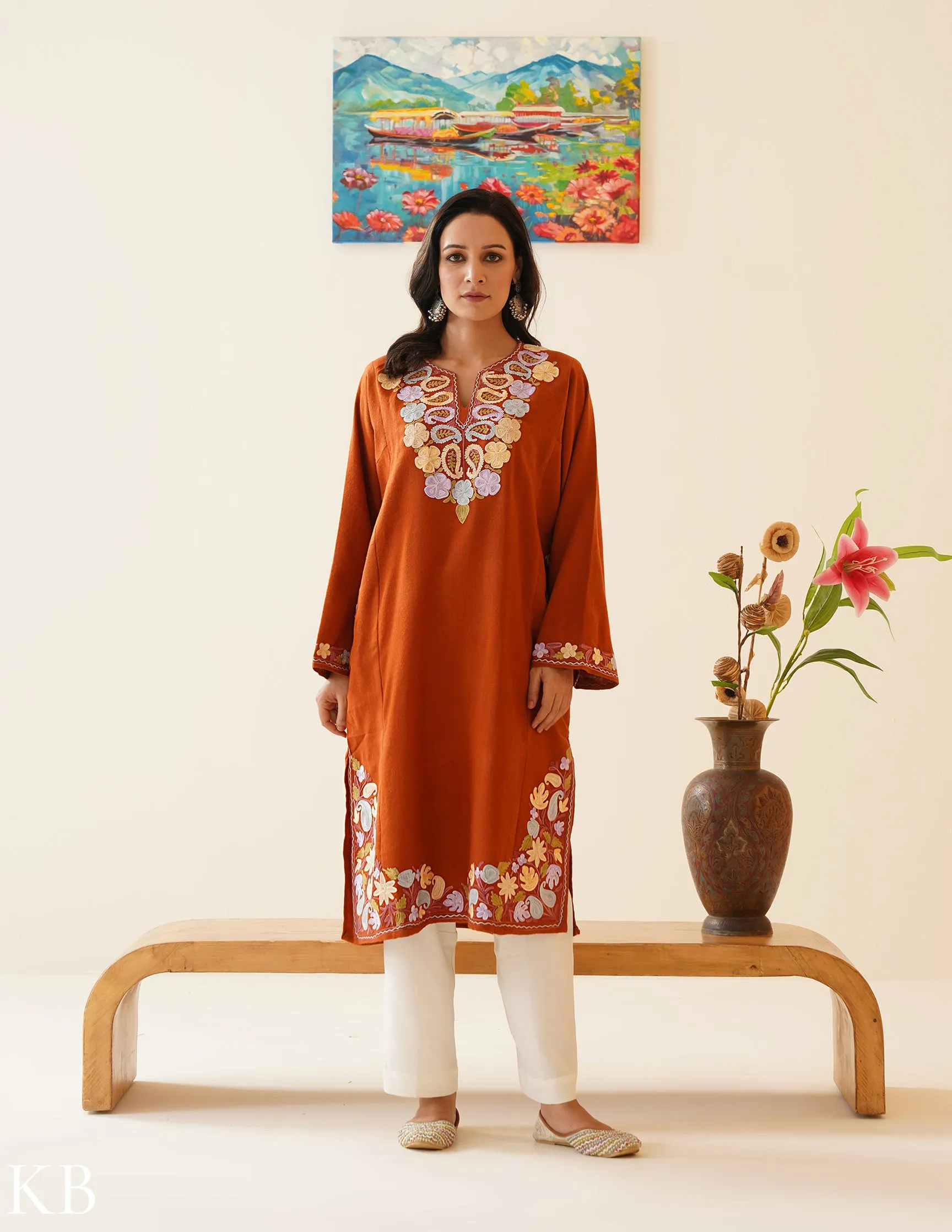 Rang-e-Khizan Rusty Paisley Aari Phiran