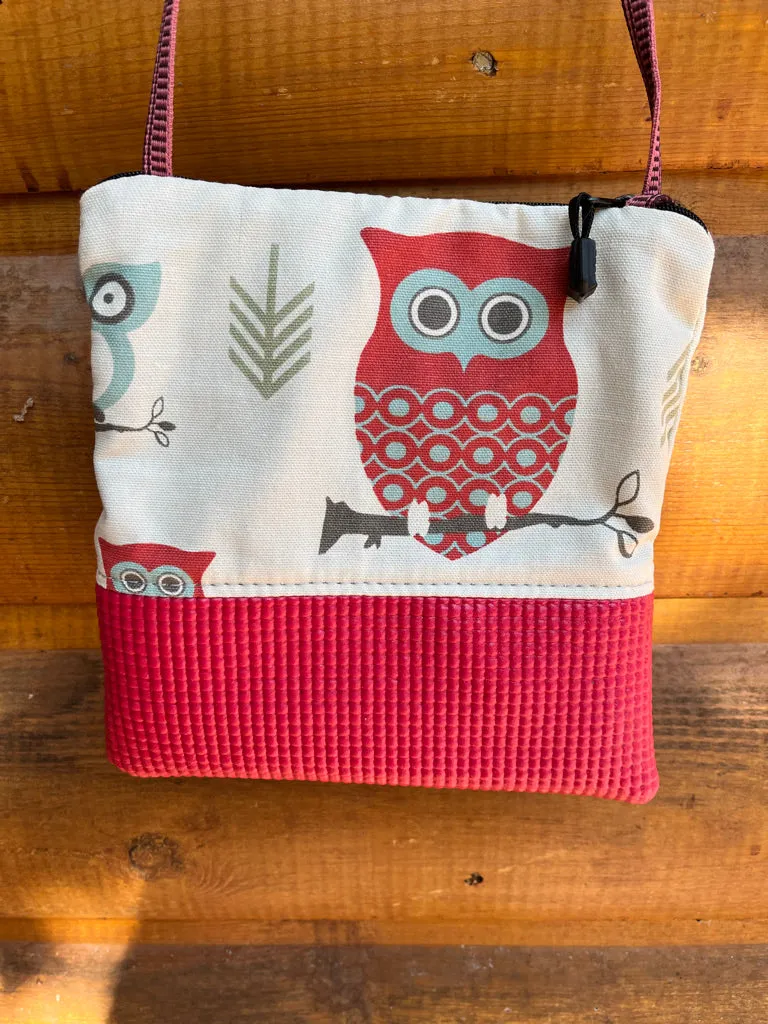 Stella Red Cross Body-Owl Print Fabric