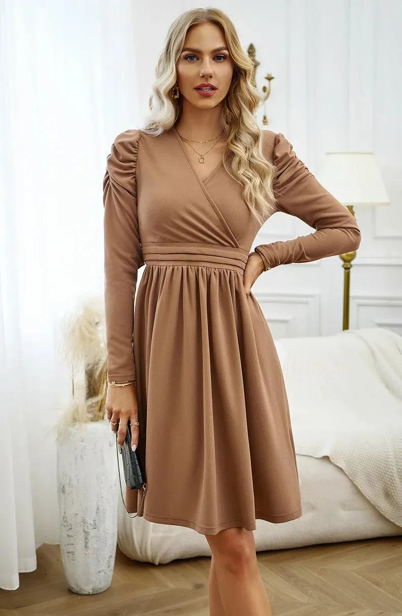 Timeless Puff Sleeve Midi Dress