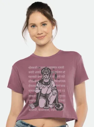 Vintage Hanuman Sanskrit Festival Crop Tee