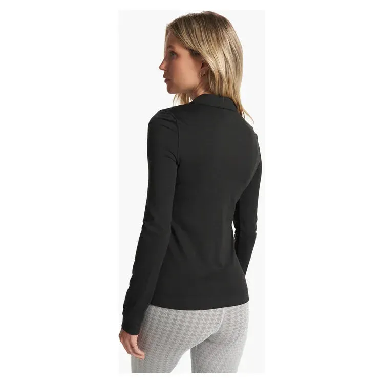 Womens Halo Essential Half Zip - Black Heather