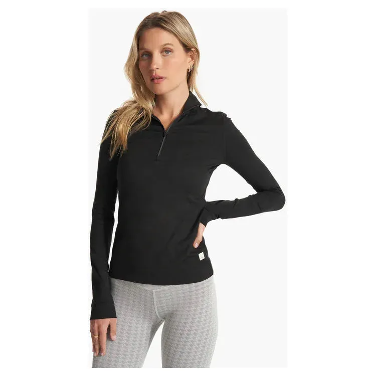 Womens Halo Essential Half Zip - Black Heather