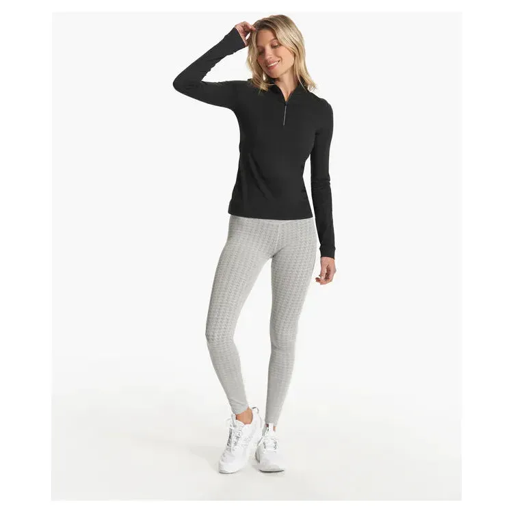 Womens Halo Essential Half Zip - Black Heather