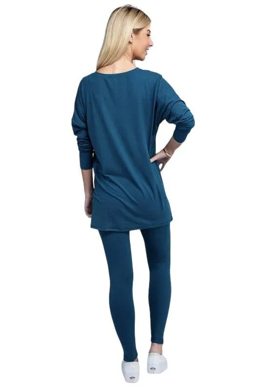 Zenana Long Sleeve Loungewear Set