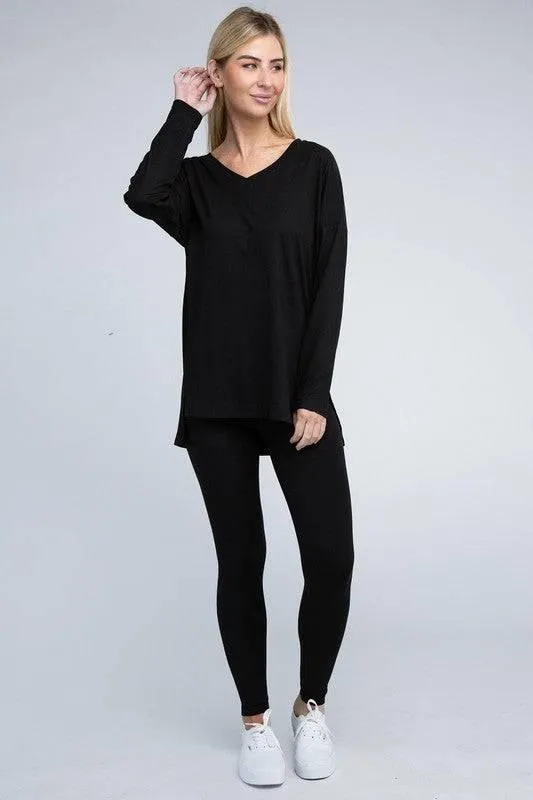 Zenana Long Sleeve Loungewear Set