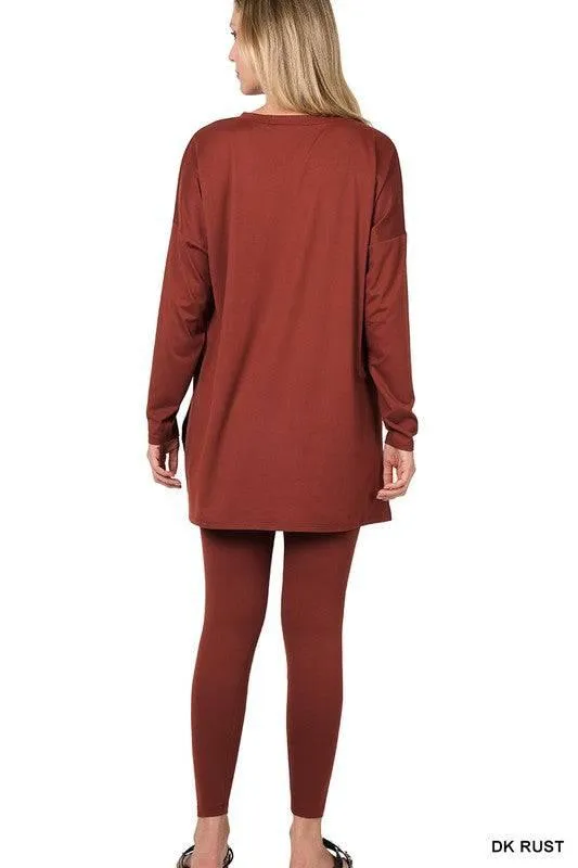 Zenana Long Sleeve Loungewear Set