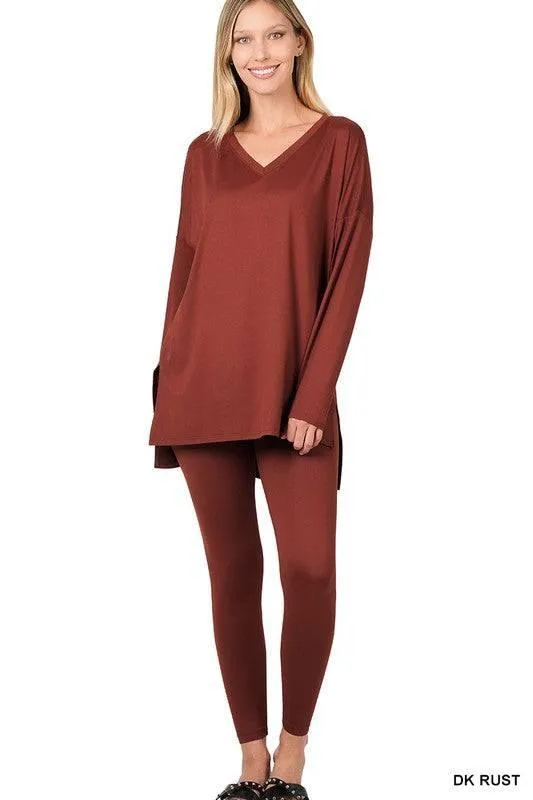 Zenana Long Sleeve Loungewear Set